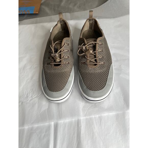 Huk size 8.5 mens HUK Mania shoes fishing beige/gray light weight quick drying - Picture 10 of 10